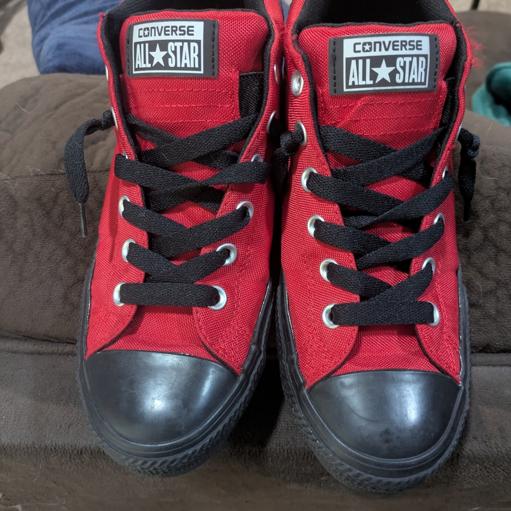 Converse Chuck Taylor Red Black Sneakers Low-Top